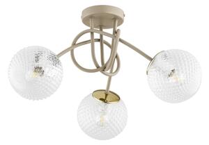 Brilagi - Lustră aplicată STELLA 3xE27/60W/230V bej/auriu