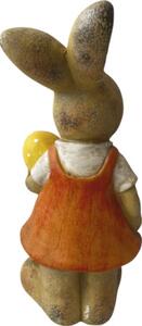 Figurină iepure cu ou Lafiora 49,5 cm maro/ galben