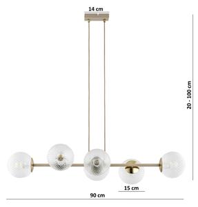Brilagi - Lustru suspendat pe cablu STELLA 6xE27/60W/230V bej/auriu