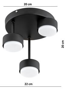 Brilagi - Lustră LED MONO montată pe plafon 3xGX53/30W/230V, negru