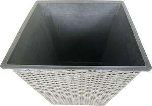 Coș plante Lafiora ratan sintetic 42x37 cm gri