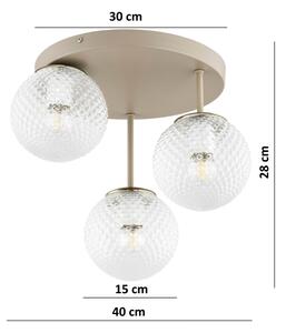 Brilagi - Plafonieră STELLA 3xE27/60W/230V bej/auriu