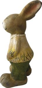 Figurină iepure cu ou Lafiora 49,5 cm maro