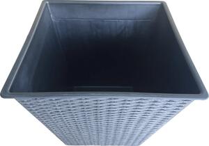 Coș plante Lafiora ratan sintetic 42x37 cm negru