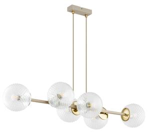 Brilagi - Lustru suspendat pe cablu STELLA 6xE27/60W/230V bej/auriu