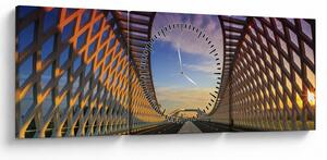 Tablou - Pod cu arhitectură modernă (cu ceas) (90x30 cm)