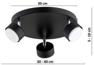 Brilagi - Spot LED MONO, 3 x GX53, 30 W, 230 V, negru