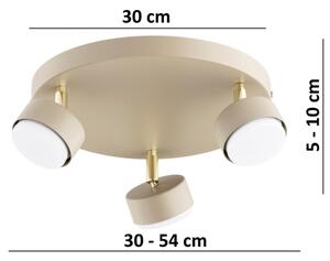 Brilagi - Spot LED MONO 3xGX53/30W/230V bej/auriu