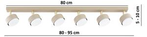 Brilagi - Lampă spot LED MONO 6xGX53/30W/230V bej/auriu