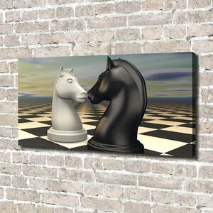Tablou pe pânză canvas cai de șah