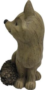 Decorațiune vulpe Lafiora 26,5x22x37,5 cm maro