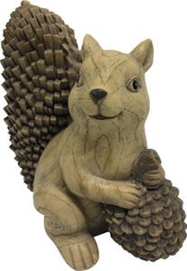 Decorațiune veveriță Lafiora 32,5x17,5x34,5 cm maro