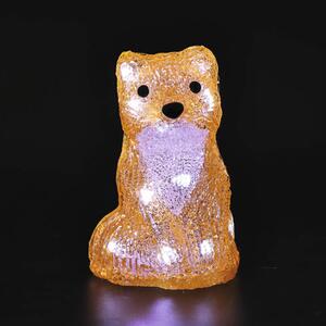 Figurină decorativă Lafiora Vulpe LED acril H 14 cm portocaliu