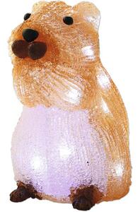 Figurină decorativă Lafiora Veveriţă LED acril H15 cm maro