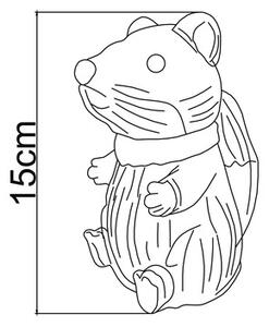 Figurină decorativă Lafiora Vulpe LED acril H15 cm maro