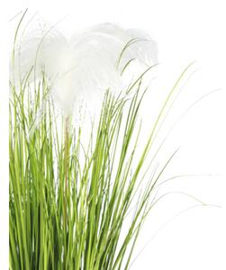 Plantă artificială iarbă verde în ghiveci H 69 cm