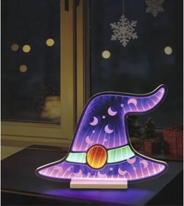 Decorațiune luminoasă pălărie vrăjitoare Lafiora Infinity H 35 cm lumină colorată