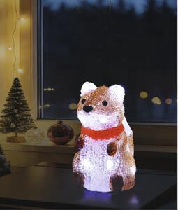 Figurină decorativă Lafiora Vulpe LED acril H15 cm maro