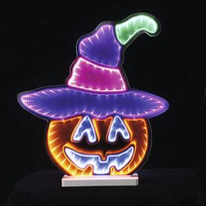 Decorațiune luminoasă dovleac cu pălărie Lafiora Infinity H 35 cm lumină colorată