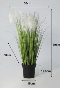 Plantă artificială iarbă verde în ghiveci H 69 cm