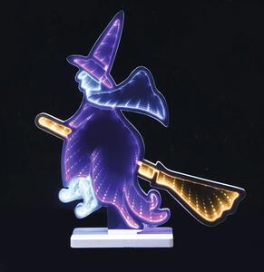 Decorațiune luminoasă vrajitoare pe mătură Lafiora Infinity H 35 cm lumină colorată