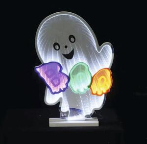 Decorațiune luminoasă fantomă BOO Lafiora Infinity H 35 cm lumină colorată