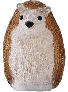 Figurină decorativă Lafiora Arici LED acril H15 cm maro alb