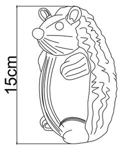 Figurină decorativă Lafiora Arici LED acril H15 cm maro alb