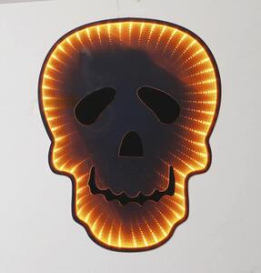 Decorațiune luminoasă craniu Lafiora Infinity H 34,8 cm portocaliu