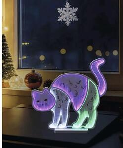 Decorațiune luminoasă pisică Lafiora Infinity H 24,5 cm lumină colorată