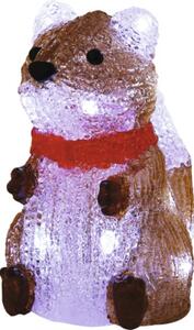 Figurină decorativă Lafiora Vulpe LED acril H15 cm maro