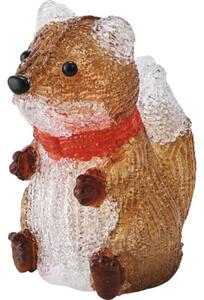 Figurină decorativă Lafiora Vulpe LED acril H15 cm maro