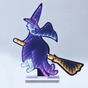 Decorațiune luminoasă vrajitoare pe mătură Lafiora Infinity H 35 cm lumină colorată