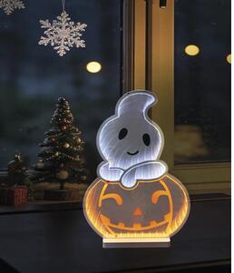 Decorațiune luminoasă dovleac fantomă Lafiora Infinity H 35 cm lumină colorată