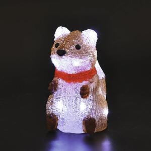 Figurină decorativă Lafiora Vulpe LED acril H15 cm maro