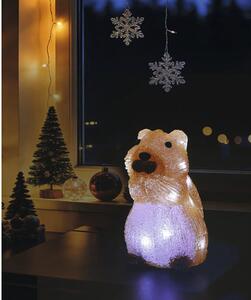 Figurină decorativă Lafiora Veveriţă LED acril H15 cm maro