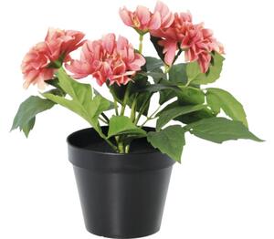 Floare artificială Dalie în ghiveci Lafiora H 26 cm roz
