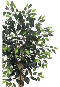 Plantă artificială Ficus benjamina în ghiveci Lafiora H 120 cm verde