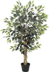 Plantă artificială Ficus benjamina în ghiveci Lafiora H 120 cm verde