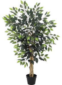 Plantă artificială Ficus benjamina în ghiveci Lafiora H 120 cm verde