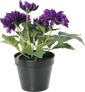 Floare artificială Dalie în ghiveci Lafiora H 26 cm lila