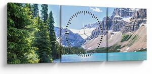 Tablou - Lac Alpin (cu ceas) (90x30 cm)