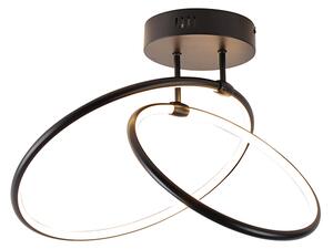 Lampă de plafon de design negru, cu LED în 3 trepte, reglabil - Joaniqa
