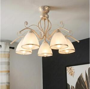 Brilagi - Lustră aplicată LED ANTICO 5xE27/60W/230V 3000K patină albă