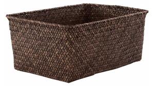 Coș de răchită compactor 30 x 20 x 13 cm, maro închis