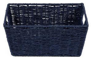Coș tricotat compactor 31 x 24 x 14 cm, albastru