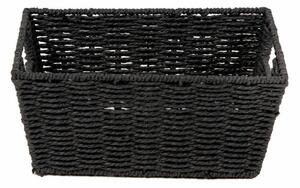 Coș tricotat compactor 31 x 24 x 14 cm, negru
