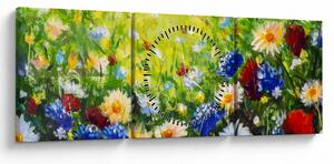 Tablou - Flori sălbatice (cu ceas) (90x30 cm)