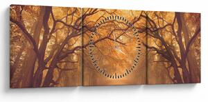 Tablou - Peisaj de toamnă cu drum (cu ceas) (90x30 cm)