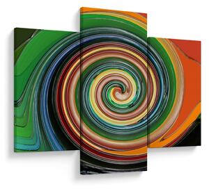 Tablou abstract - spirala colorata (90x60 cm)